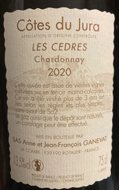Anne et Jean-Francois Ganevat Les Cedres Chardonnay 2020